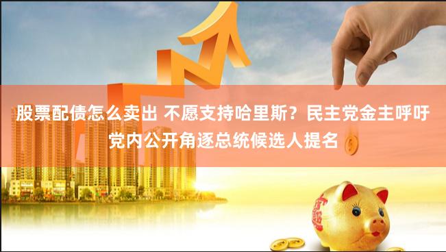 股票配债怎么卖出 不愿支持哈里斯？民主党金主呼吁党内公开角逐总统候选人提名