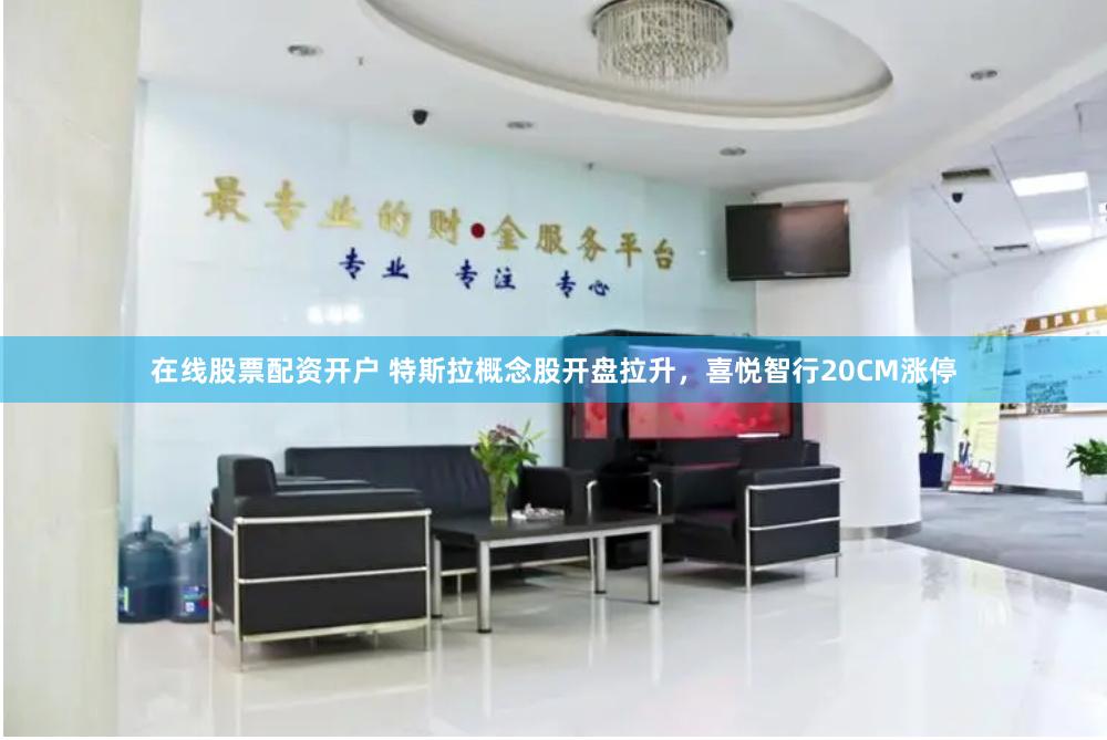 在线股票配资开户 特斯拉概念股开盘拉升，喜悦智行20CM涨停