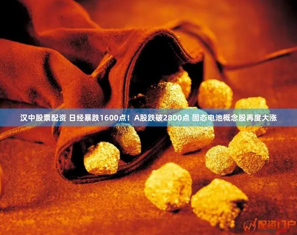 汉中股票配资 日经暴跌1600点！A股跌破2800点 固态电池概念股再度大涨