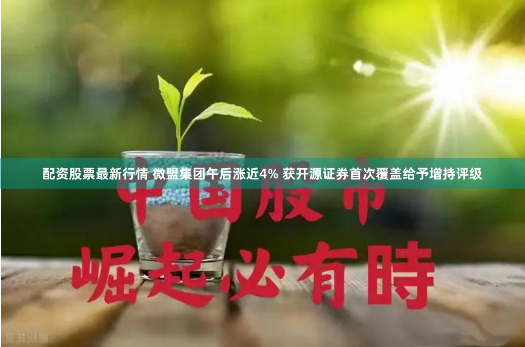 配资股票最新行情 微盟集团午后涨近4% 获开源证券首次覆盖给予增持评级